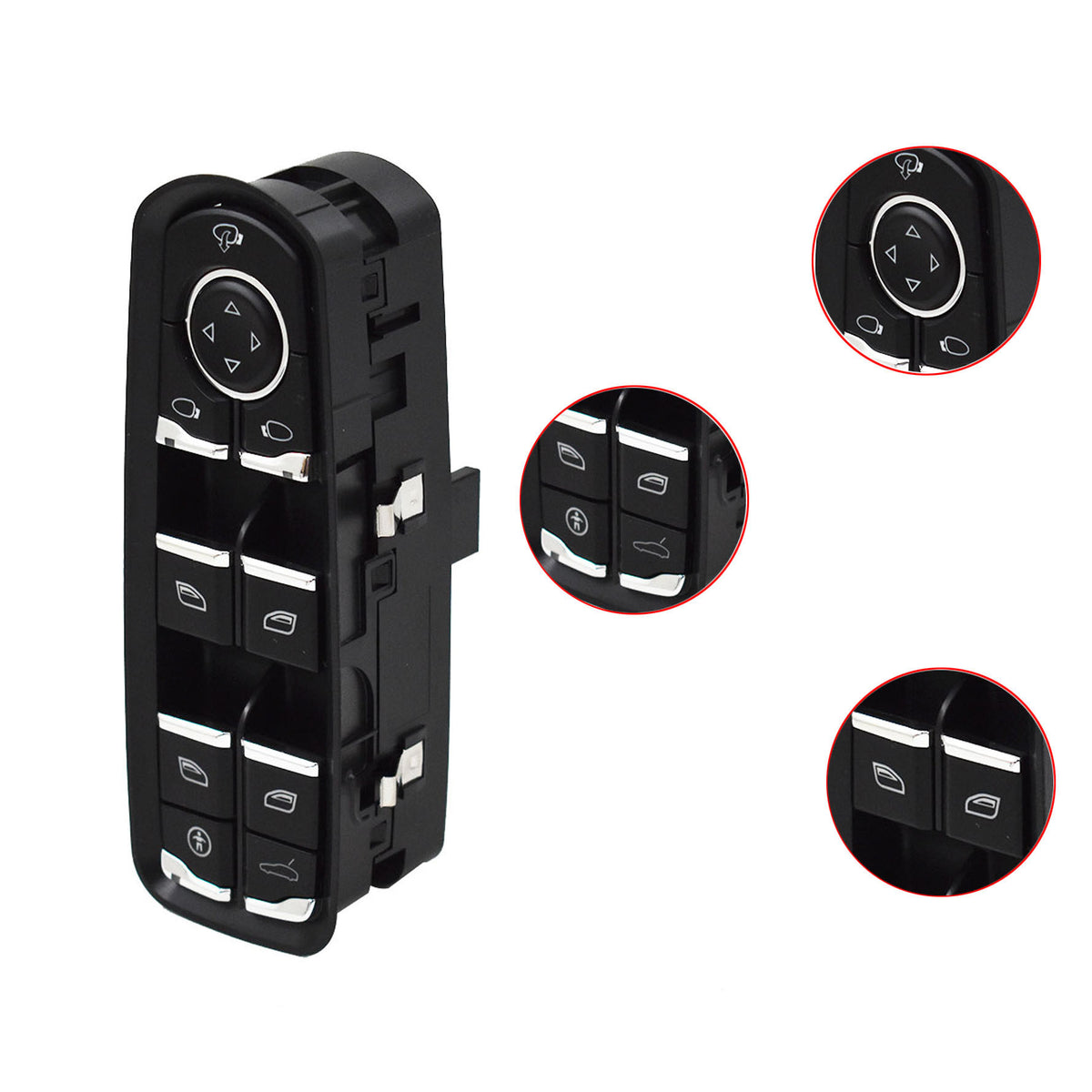 Front Left Door Power Window Switch Master Power Window Switch 7PP959858RDML Replacement for 2010-2014 Panamera