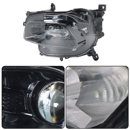 munirater Left Headlights For 2014-2018 Jeep Cherokee Projector Black Housing Halogen Type