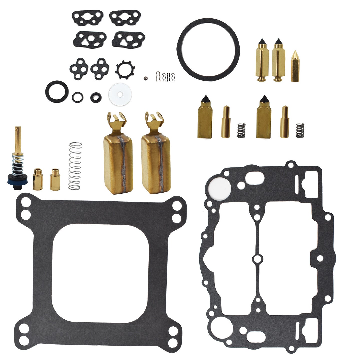 munirater Carburetor Repair Kit with Floats Replacement for W-4 BBL Mercruiser 3310-806755A1