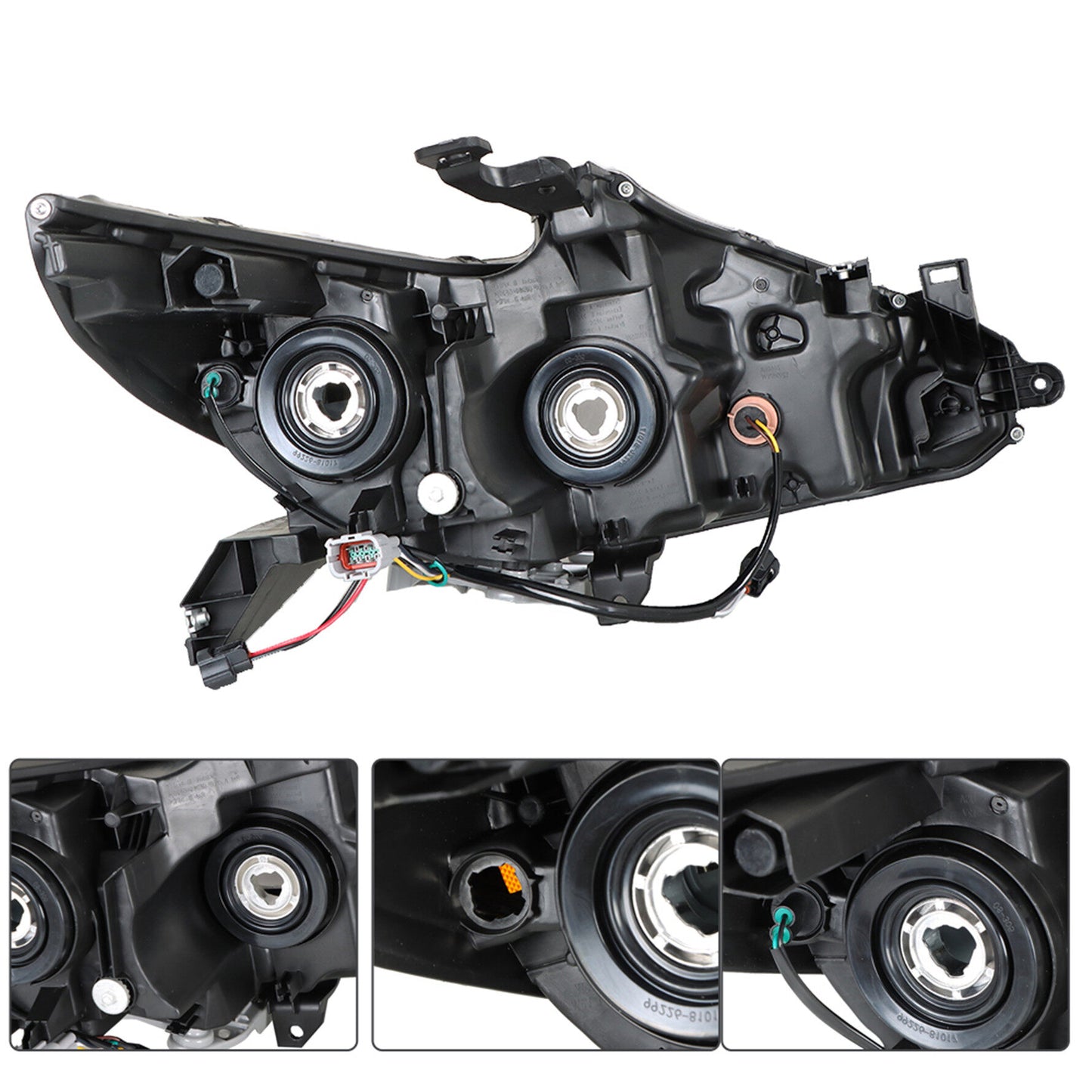 munirater Headlights Headlamps For 2016-2018 Nissan Altima Black Housing Driver Left Side