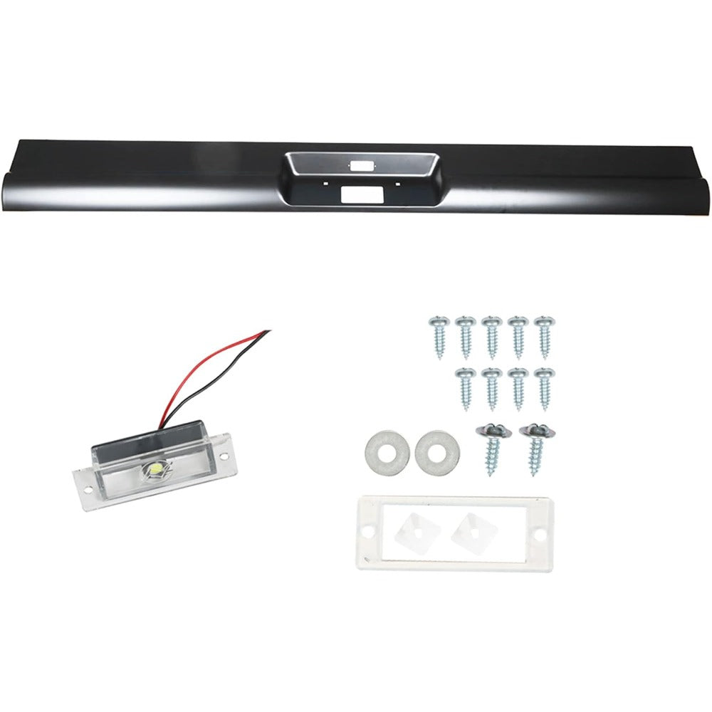 Black Steel Rear Bumper Roll Pan for Chevrolet C10 1967-1972