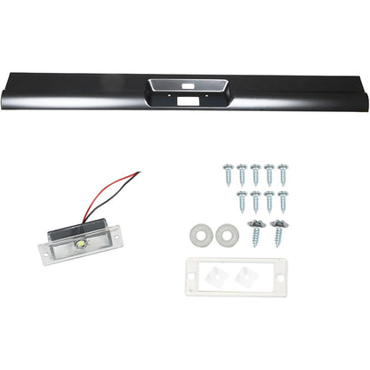 Black Steel Rear Bumper Roll Pan for Chevrolet C10 1967-1972