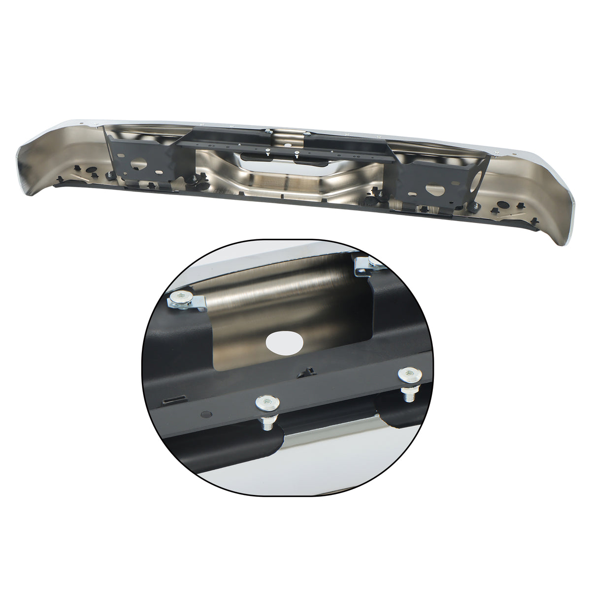 Chrome Rear Step Bumper Assembly Replacement for E150 E250 E350
