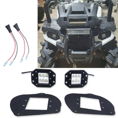 munirater LED Cube Headlight Brackets Kit Replacement for Polaris Sportsman 570/850/1000 RZR 800/900 XP