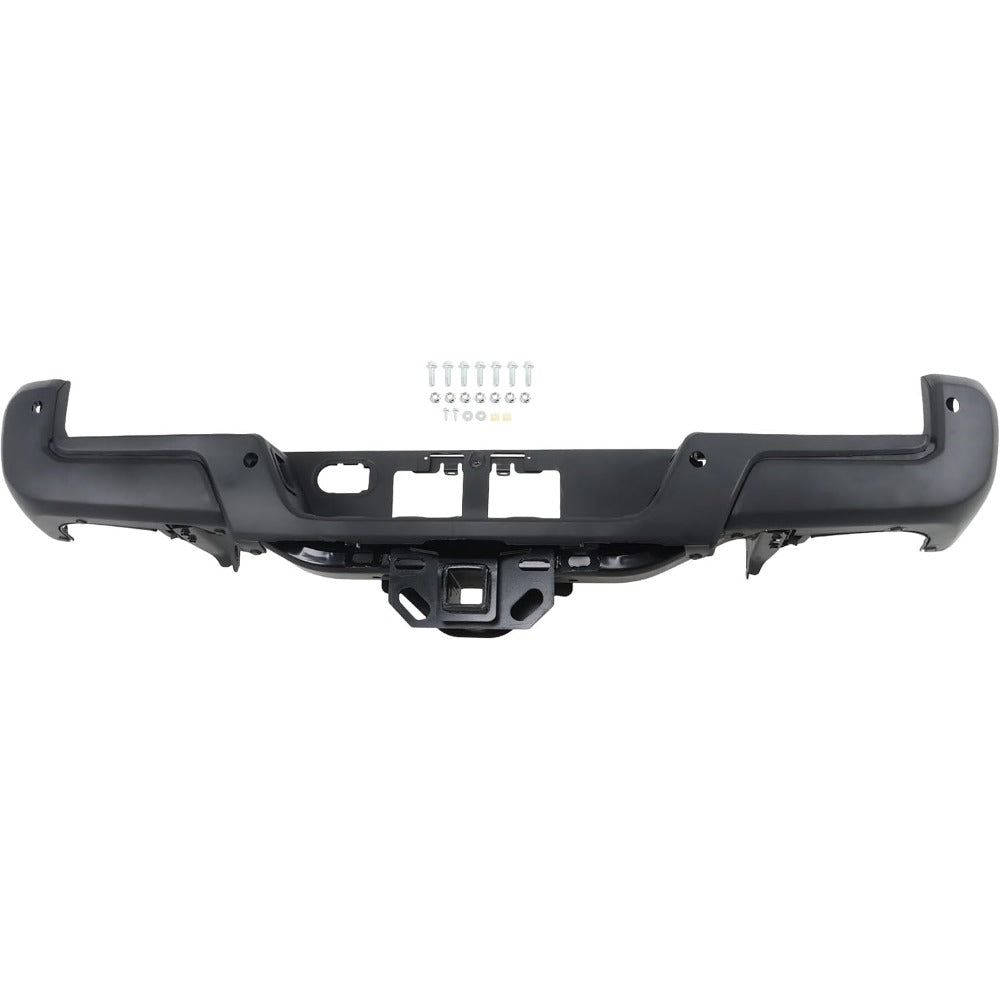 Black Steel Rear Step Bumper for Toyota Tacoma 2016-2023, TO1103134