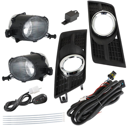 munirater 2-Pack Bumper Fog Lights Assembly with Bulbs, Switch and Harness Kit Replacement for 2010-2016 Cadillac SRX