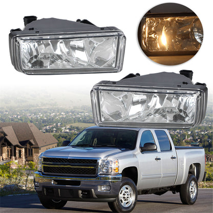 munirater 2-Pack Smoke Bumper Fog Light Assembly Left and Right Side Replacement for 2007-2013 Silverado 1500 Tahoe