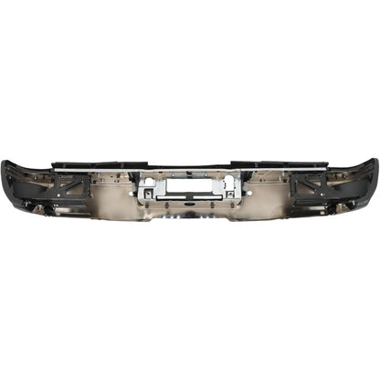 Chrome Rear Bumper for Chevrolet Silverado & GMC Sierra 2500 / 3500 2015-2019, SRW, with Sensor Holes