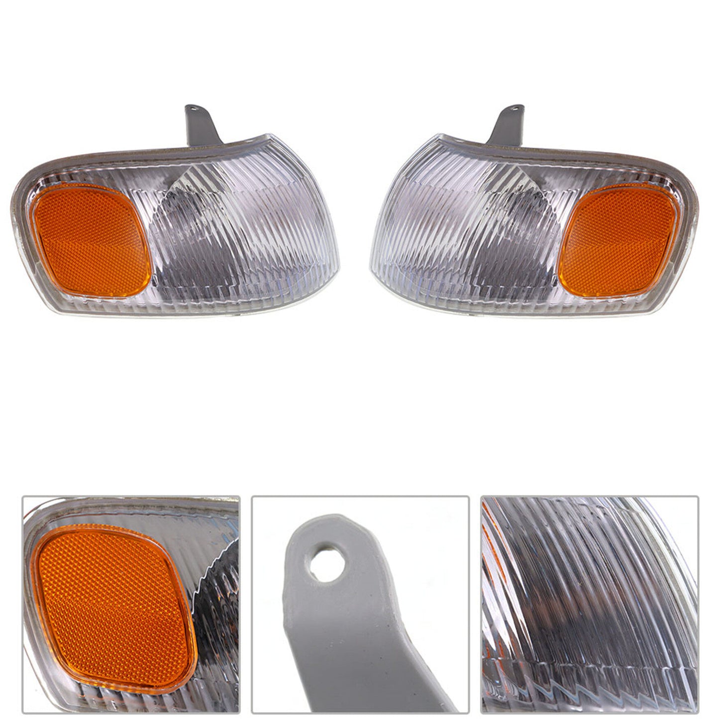 munirater Pair of Park Signal Corner Marker Lights Replacement for 1998-2000 Toyota Corolla Driver & Passenger Side Turn Signal Lights TO2520150, TO2521150, 81510-02040, 81520-02040