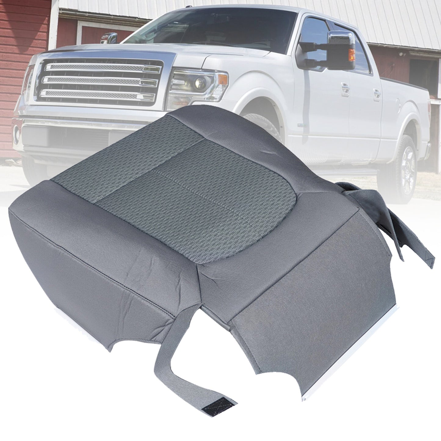 munirater Gray Driver Side Cloth Seat Cover Replacement for 2011 2012 2013 2014 F150