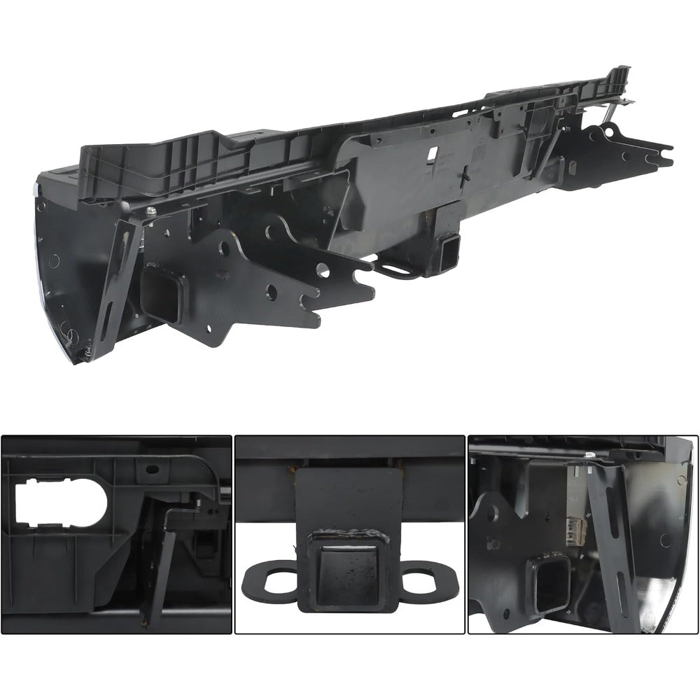 Chrome Rear Step Bumper for Toyota Tundra 2022-2024, without Sensor Holes, for Tow-Hitch Models, TO1103147