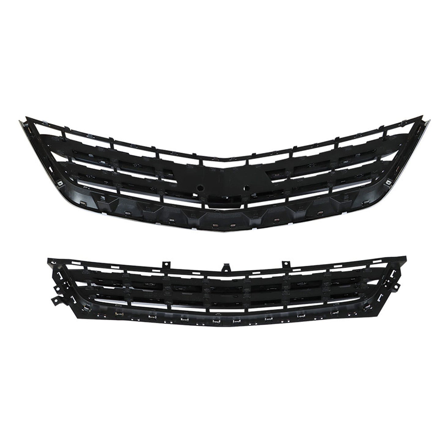 munirater Front Bumper Upper Lower Grilles Black Chrome Plastic Replacement for 2014-2020 Impala