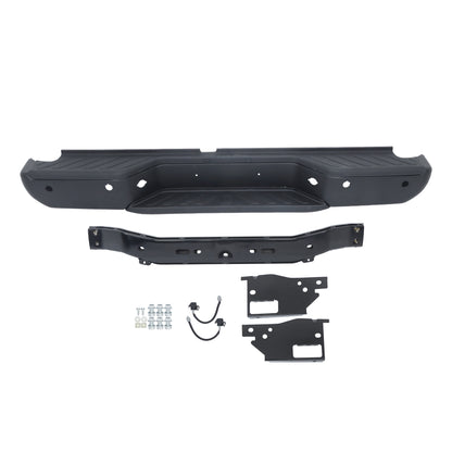 Black Rear Bumper Assembly for Nissan Frontier 2013-2021, with Sensor Holes, NI1103126