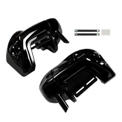 munirater Vivid Black Lower Vented Leg Fairing & 6.5 Speakers Pods Replacement for Touring Glide 83-13