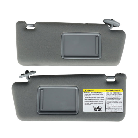 munirater Gray Sun Visor Sun Shade Pair Left Right Driver Passenger Set Replacement for 2005-2015 Toyota Tacoma 74320-35C10-B0