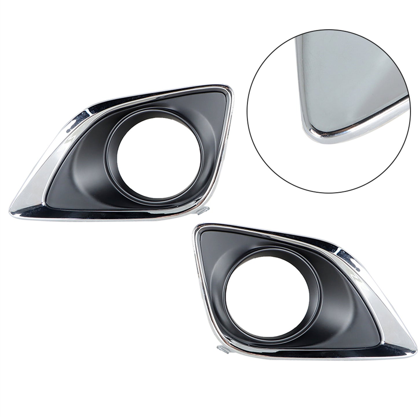 munirater 2-Pack Fog Light Cover w/Chrome Left and Right Side Replacement for 2013 14 15 2016 Venza | 1038183 | 1039183