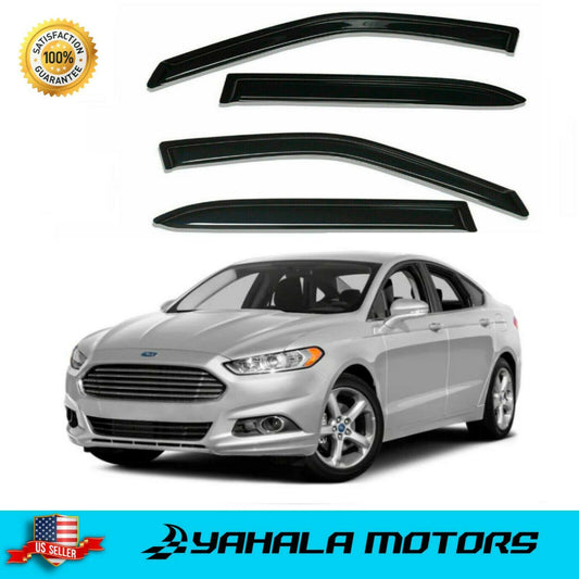 munirater Side Window Visor Vent Sun Rain Guard Deflector Replacement for 2013-2020 Fusion