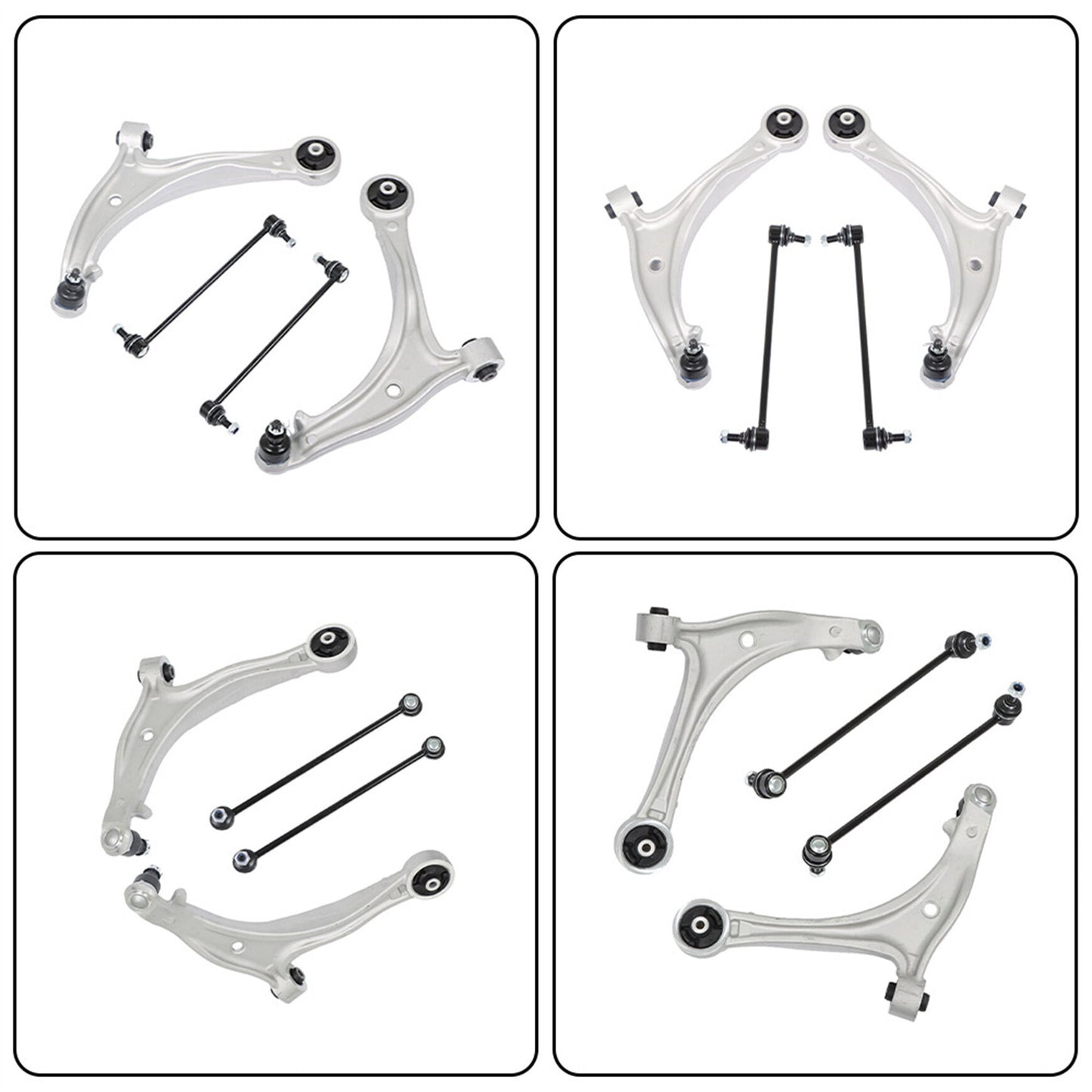 munirater 4-Pack Front Lower Control Arm With ball joint Sway Bar Kit D601007 D601008 K750304, 51350-SHJ-A03 Replacement for 2005-2010 Odyssey