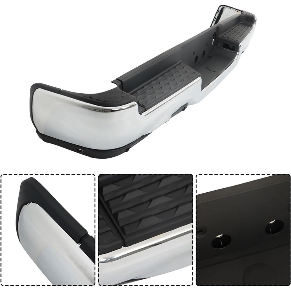 Chrome Steel Rear Bumper for Ram 1500 2019-2022, for Park Assist Models, CH1103147