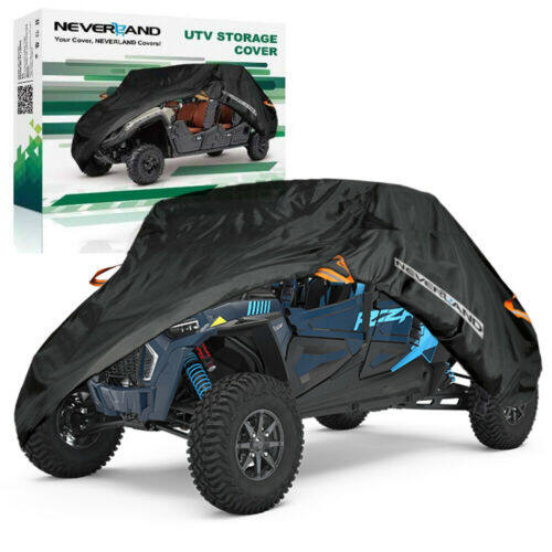 munirater UTV Cover 4 Seater Heavy Double Row Seat Utility Vehicle Cover Replacement for Polaris RZR XP 4 Turbo S