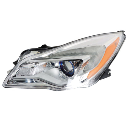 munirater Halogen Headlight For 2014-2017 Buick Regal Projector Chrome Housing Clear Left