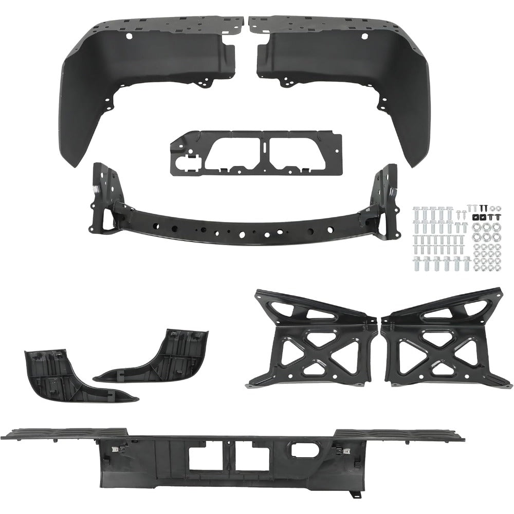 Black Steel Rear Step Bumper for Toyota Tundra 2014-2021, TO1103122