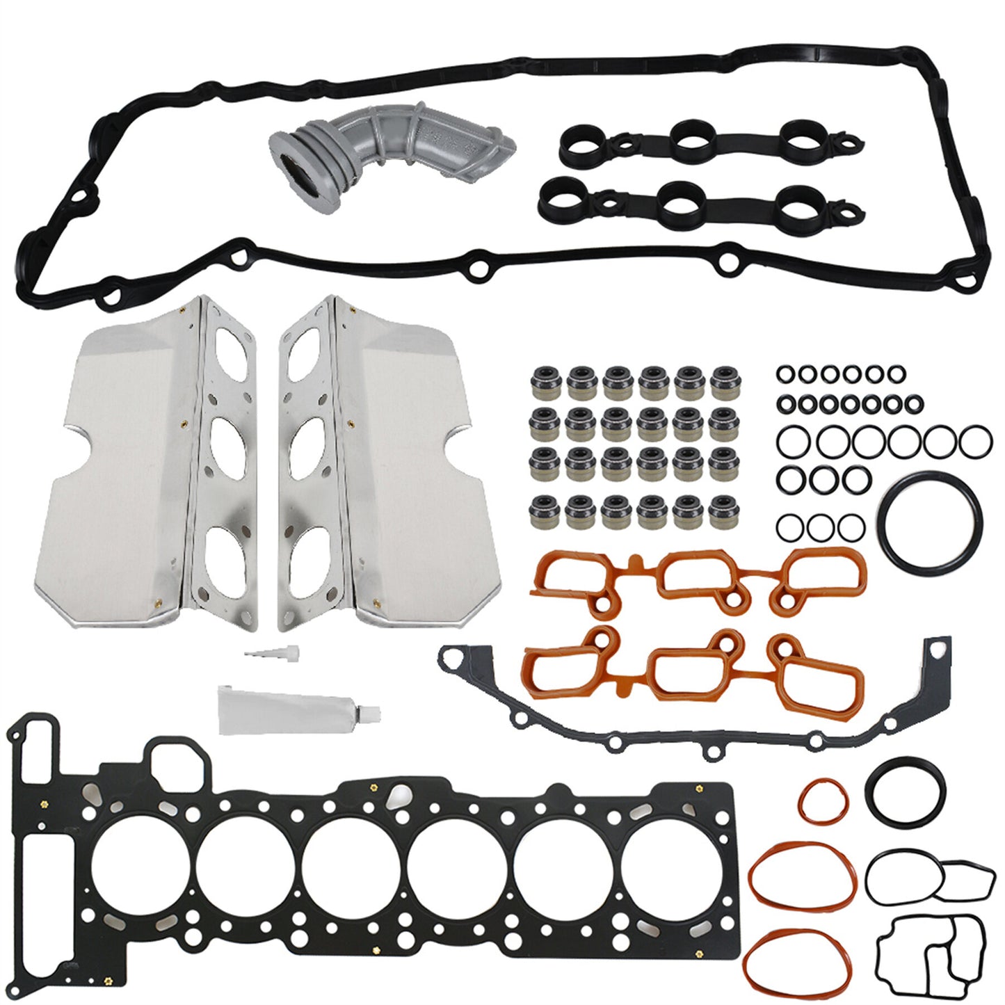 munirater Cylinder Head Kit Replacement for 2001-2006 325ci 325i 325xi 525i 530i x3 z4 z3 3.0L L6 DOHC HS26245PT