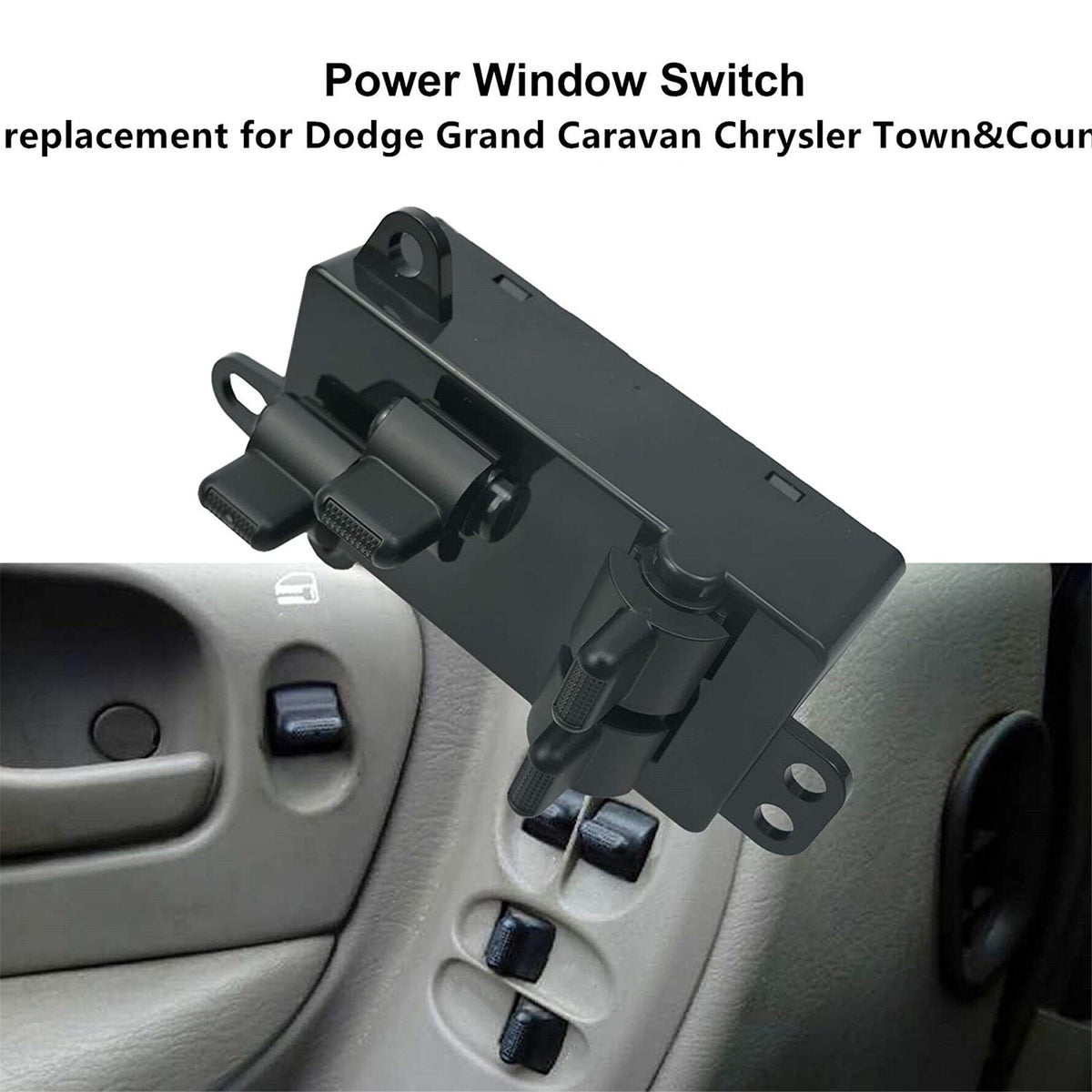 munirater Master Power Window Switch Front Left Driver Side Replacement for 2004 2005 2006 2007 Town & Country Caravan Grand Caravan 4685732AC 04685732AC 901-449