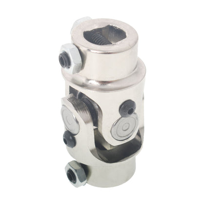 munirater 1-Pack 3/4 DD x 3/4 DD Chrome Single U-Joint Steering Shaft Universal Joint Replacement for Grinding Machines Automotive Part Levelers Automated Partking Lifts