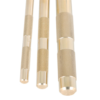 munirater 3-Pack Brass Roll Pin Knurled Punch Set Brass Drift Punch Kit 61360