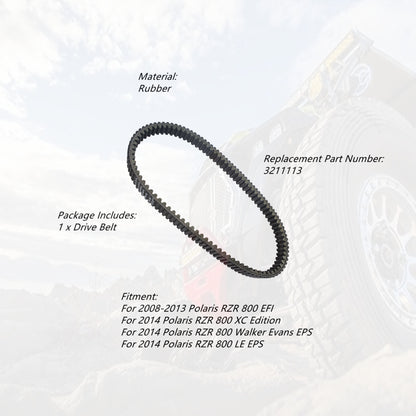 munirater 3211113 Drive Belt Replacement for Polaris RZR 800 EFI 2008-2014 Except RZR S and RZR 4