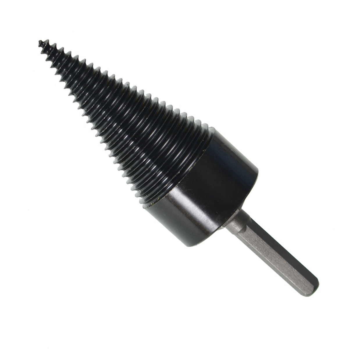 munirater Heavy Duty Log Splitter Screw Cone,42MM Removable Firewood Log Splitter Drill Bit,for Family,Outdoor,Camping,Farm,High Speed Twist Firewood Drill Bit(Hex Handle)