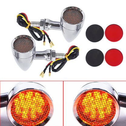 munirater Motorcycle LED Turn Signal Lights Chrome Replacement for Harley Sportster XL 1200 883