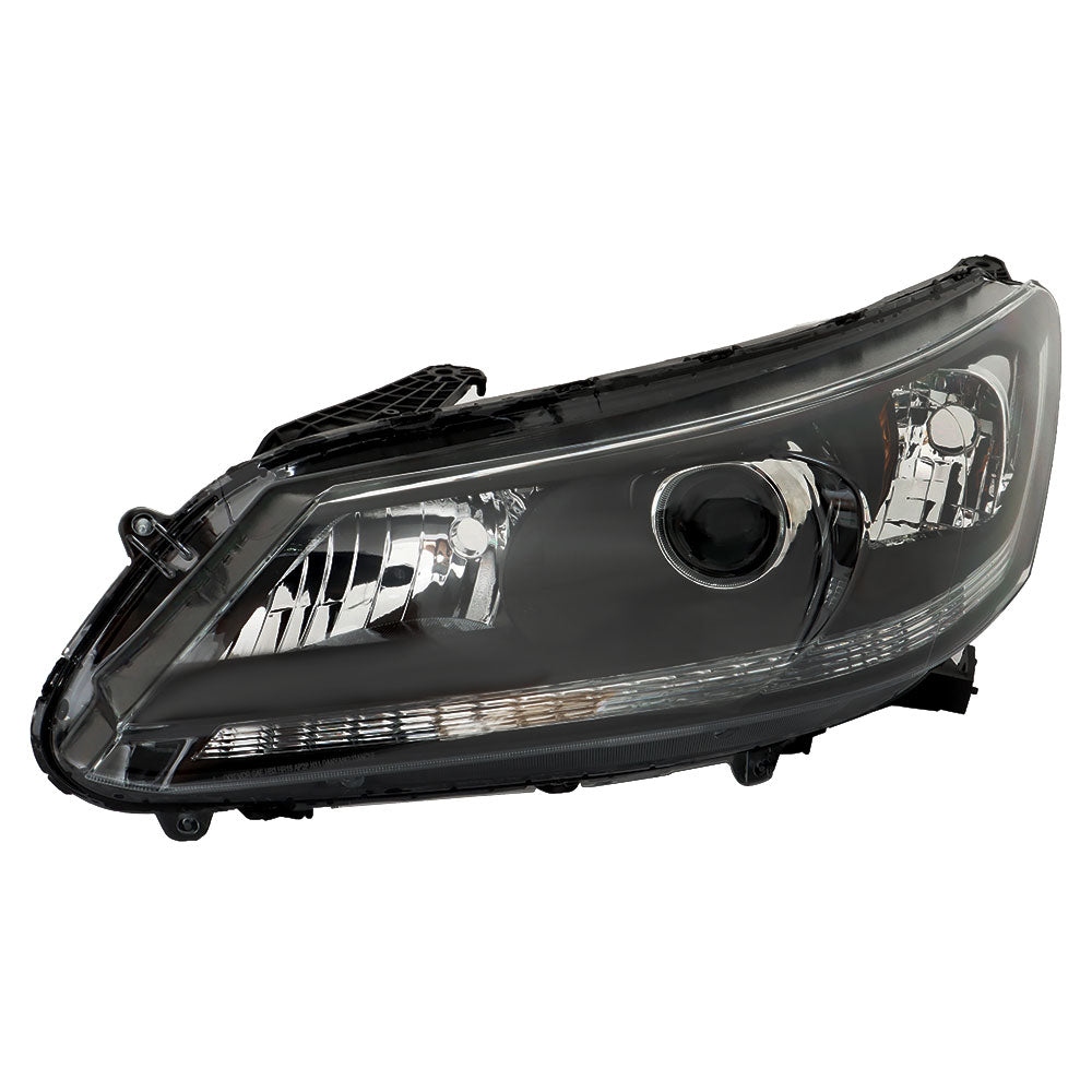 munirater Right&Left Headlight For 2013-2015 Honda Accord Black Projector Headlamp