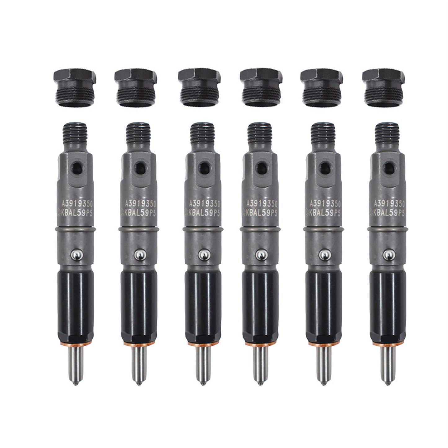 6-Pack 50hp Fuel Injectors Replacement for 1989-1993 Cummins 5.9L Diesel Engeine 3919350 3919339 43213837