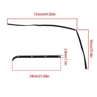Window Sweep & Run Channel Weatherstrip Kit for 1987-1996 Ford F-Series, 6-Piece