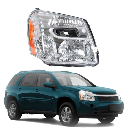 munirater Headlight Assembly Passenger Side Headlamp Chrome Housing Replacement for 2005-2009 Equinox with Amber Corner 15888059 GM2503254