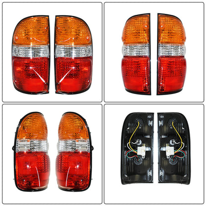 munirater Tail Light Rear Light Tail Lamp Clear Red Halogen Outer Passenger and Driver Side Replacement for 2001-2004 Tacoma