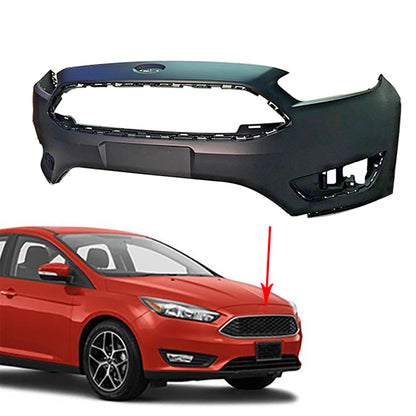 munirater Black Front Bumper Cover Replacement for 2015-2018 Ford Focus S/se/sel/Titanium