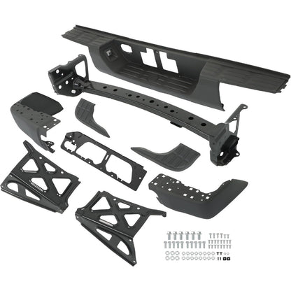 Black Steel Rear Step Bumper for Toyota Tundra 2014-2021