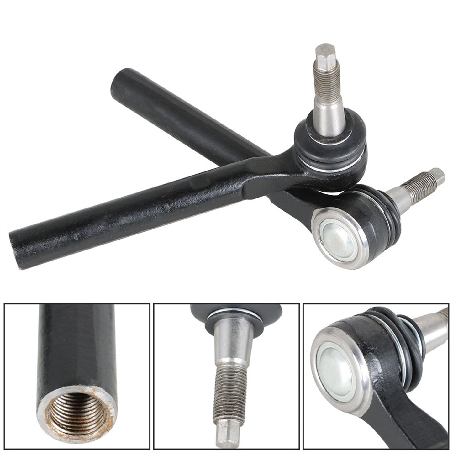 munirater 4-Pack Front Inner Outer Tie Rod End Driver Passenger Kit Replacement for Hummer H3 H3T