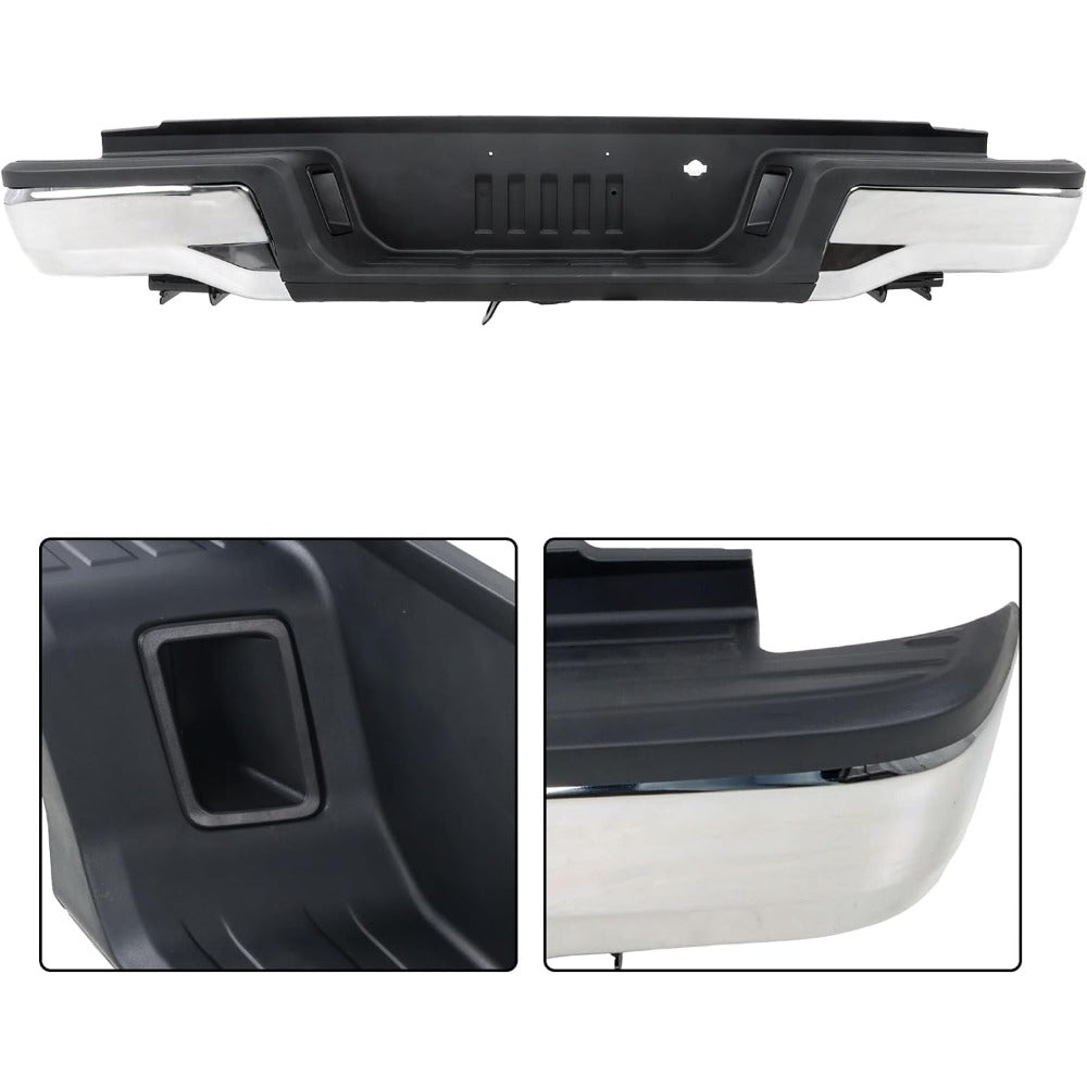 Chrome Steel Rear Step Bumper for Ford Ranger 2019-2023, FO1103229