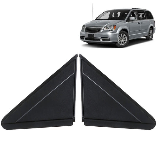 munirater Left Driver & Right Passenger Side Exterior Side View Mirror Panel Fascia Triangle Trim Replacement for 2008-2016 Town & Country 2008-2017 Grand Caravan