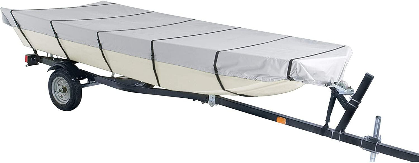 munirater 16Ft Boat Cover Heavy Duty Trailerable Replacement for Jon Boat Grey