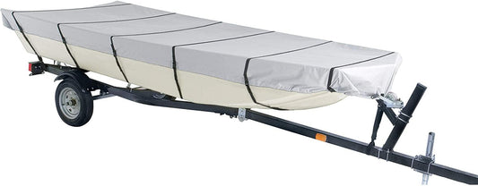 munirater 14Ft Boat Cover Heavy Duty Trailerable Replacement for Jon Boat Grey