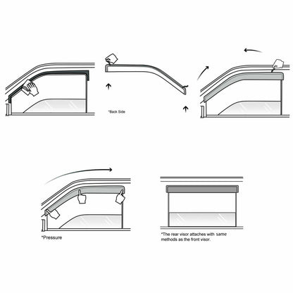 munirater 4PCS Side Window Visor Vent Rain Guard Deflector Replacement for 2006-2012 Lexus IS250 IS350 ISF Sedan