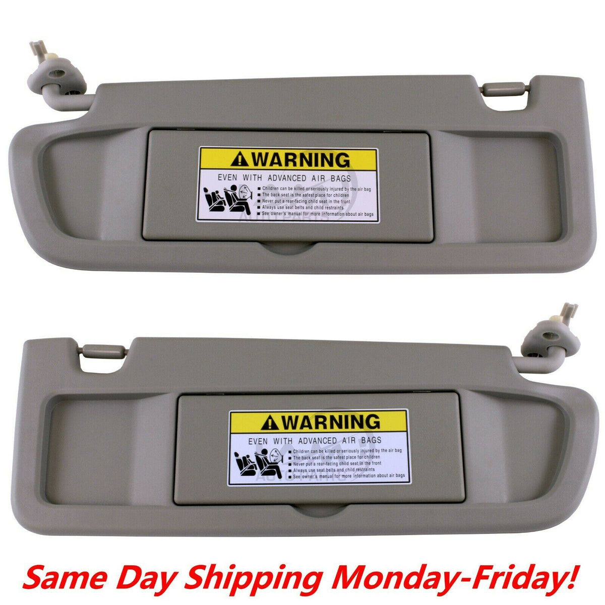 munirater Warm Gray Left & Right Sun Visor Pair Visors Set Replacement for 2006-2011 Honda Civic 83280-SNA-A01ZE, 83230-SNA-A01ZE