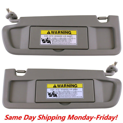 munirater Warm Gray Left & Right Sun Visor Pair Visors Set Replacement for 2006-2011 Honda Civic 83280-SNA-A01ZE, 83230-SNA-A01ZE