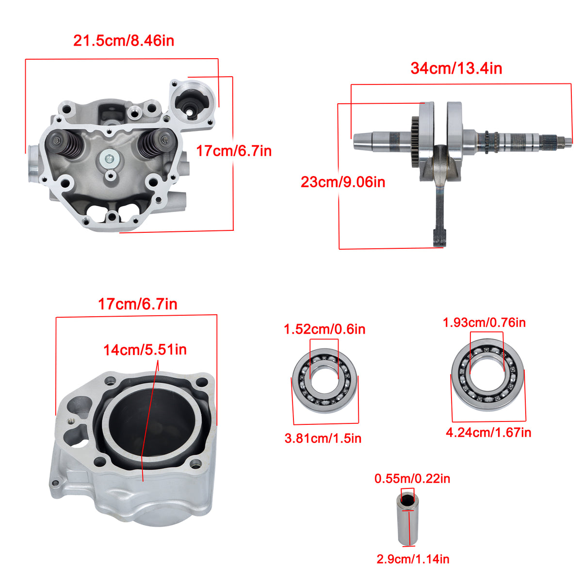 Cylinder Head & Engine Rebuild Kit for Honda Rancher TRX420