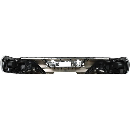 Chrome Rear Bumper Assembly for Chevrolet Silverado 1500 & GMC Sierra 1500 2019-2023, with Sensor Holes